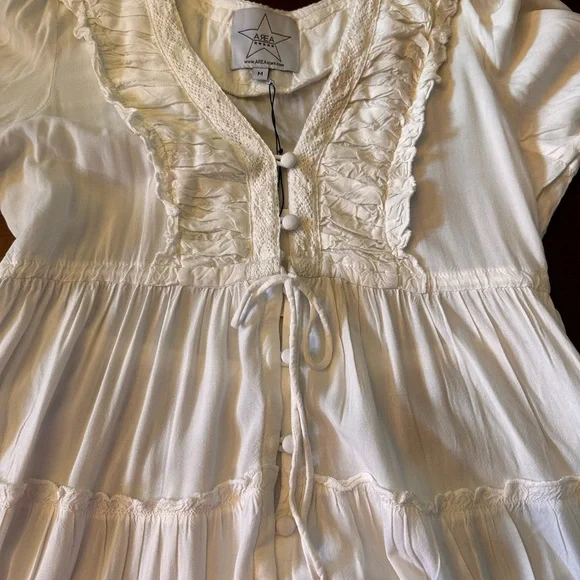 Area Stars NWT white medium maxi Ali dress, cottagecore, bridal, boho - Picture 8 of 16